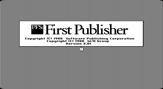 First Publisher 2.01 - Splash
